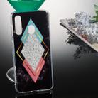Coloured Drawing Pattern IMD Workmanship Soft TPU Protective Case For Galaxy A60(Black Diamond Marble) - 1