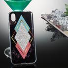 Coloured Drawing Pattern IMD Workmanship Soft TPU Protective Case For Huawei Y5 2019(Black Diamond Marble) - 1