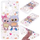 Cartoon Pattern Gold Foil Style Dropping Glue TPU Soft Protective Case for Galaxy A20 / A30(Loving Owl) - 1