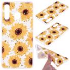 Cartoon Pattern Gold Foil Style Dropping Glue TPU Soft Protective Case for Galaxy A50(Sunflower) - 1
