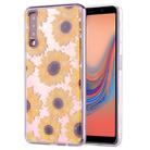 Cartoon Pattern Gold Foil Style Dropping Glue TPU Soft Protective Case for Galaxy A70(Sunflower) - 1