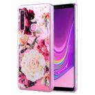 Cartoon Pattern Gold Foil Style Dropping Glue TPU Soft Protective Case for Galaxy A9 (2018)(Flower) - 1