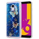 Cartoon Pattern Gold Foil Style Dropping Glue TPU Soft Protective Case for Galaxy J6 (2018)(Blue Butterfly) - 1