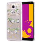 Cartoon Pattern Gold Foil Style Dropping Glue TPU Soft Protective Case for Galaxy J6 (2018)(Panda) - 1