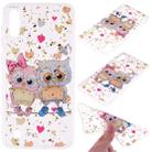 Cartoon Pattern Gold Foil Style Dropping Glue TPU Soft Protective Case for Galaxy M10(Loving Owl) - 1