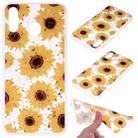 Cartoon Pattern Gold Foil Style Dropping Glue TPU Soft Protective Case for Galaxy M20(Sunflower) - 1