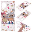 Cartoon Pattern Gold Foil Style Dropping Glue TPU Soft Protective Case for Galaxy Note 10 Pro(Loving Owl) - 1