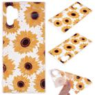 Cartoon Pattern Gold Foil Style Dropping Glue TPU Soft Protective Case for Galaxy Note 10 Pro(Sunflower) - 1