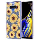 Cartoon Pattern Gold Foil Style Dropping Glue TPU Soft Protective Case for Galaxy Note9(Sunflower) - 1