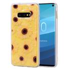 For Galaxy S10e Cartoon Pattern Gold Foil Style Dropping Glue TPU Soft Protective Case(Sunflower) - 1