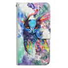 3D Painting Pattern Horizontal Flip TPU + PU Leather Case with Holder & Card Slots & Wallet For Huawei P30(Watercolor Owl) - 1