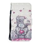 3D Diamond Encrusted Painting Pattern Coloured Drawing Horizontal Flip PU Leather Case with Holder & Card Slots & Wallet For Nokia 3.1(Love Bear) - 1