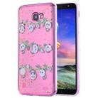 Cartoon Pattern Gold Foil Style Dropping Glue TPU Soft Protective Case for Galaxy J4+(Panda) - 1