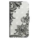 3D Painting Pattern Horizontal Flip TPU + PU Leather Case with Holder & Card Slots & Wallet For iPhone 6 / 6s(Black Flower) - 1