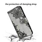 For iPhone SE 2022 / SE 2020 / 8 / 7 3D Painting Pattern Horizontal Flip TPU + PU Leather Case with Holder & Card Slots & Wallet(Black Flower) - 5