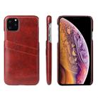 For iPhone 11 Pro Fierre Shann Retro Oil Wax Texture PU Leather Case with Card Slots (Brown) - 1