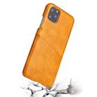 For iPhone 11 Pro Max Fierre Shann Retro Oil Wax Texture PU Leather Case with Card Slots (Yellow) - 5