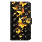 3D Painting Pattern Horizontal Flip TPU + PU Leather Case with Holder & Card Slots & Wallet For Galaxy S8(Golden Butterfly) - 1