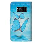 3D Painting Pattern Horizontal Flip TPU + PU Leather Case with Holder & Card Slots & Wallet For Galaxy S8(Three Butterfly) - 4