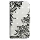 3D Painting Pattern Horizontal Flip TPU + PU Leather Case with Holder & Card Slots & Wallet For Galaxy S10e(Black Flower) - 1