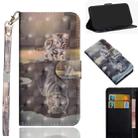 3D Painting Pattern Horizontal Flip TPU + PU Leather Case with Holder & Card Slots & Wallet For Galaxy A40(Cat Tiger) - 1