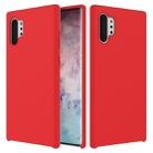 Solid Color Liquid Silicone Dropproof Full Coverage Protective Case for Galaxy Note 10+(Red) - 1