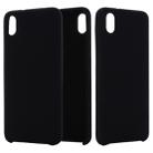 Solid Color Liquid Silicone Dropproof Protective Case for Xiaomi Redmi 7A(Black) - 1