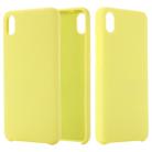 Solid Color Liquid Silicone Dropproof Protective Case for Xiaomi Redmi 7A(Yellow) - 1