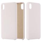 Solid Color Liquid Silicone Dropproof Protective Case for Xiaomi Redmi 7A(White) - 1