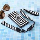 Black And White Pattern Mobile Phone Protective Back Cover Case with Long And Short Dual-Purpose Hanging Rope & Holder for iPhone XS Max(Pane) - 1