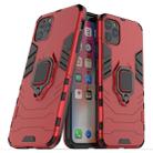 Panther PC + TPU Shockproof Protective Case with Magnetic Ring Holder for iPhone 11 Pro Max(Red) - 1