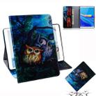 3D Colored Drawing Horizontal Flip Leather Case with Holder & Card Slot & Wallet For Huawei MediaPad M6 8.4 (2019)(Oil Painting Owl) - 1
