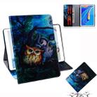 3D Colored Drawing Horizontal Flip Leather Case with Holder & Card Slot & Wallet For Huawei MediaPad M6 10.8(Oil Painting Owl) - 1