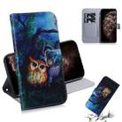 For iPhone 11 Pro Max 3D Colored Drawing Horizontal Flip Leather Case, with Holder & Card Slot & Wallet (Oil Painting Owl) - 1
