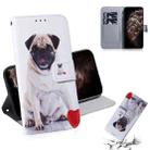 For iPhone 11 Pro Max 3D Colored Drawing Horizontal Flip Leather Case, with Holder & Card Slot & Wallet (Pug) - 1
