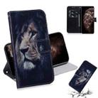 For iPhone 11 Pro Max 3D Colored Drawing Horizontal Flip Leather Case, with Holder & Card Slot & Wallet (Lion) - 1