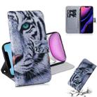 For iPhone 11 3D Colored Drawing Horizontal Flip Leather Case, with Holder & Card Slot & Wallet (Tiger) - 1