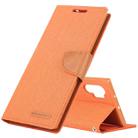GOOSPERY CANVAS DIARY Horizontal Flip PU Leather Case with Card Slots & Wallet & Holder for Galaxy Note 10+(Orange) - 1