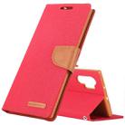 GOOSPERY CANVAS DIARY Horizontal Flip PU Leather Case with Card Slots & Wallet & Holder for Galaxy Note 10+(Red) - 1