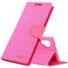 GOOSPERY CANVAS DIARY Horizontal Flip PU Leather Case with Card Slots & Wallet & Holder for Galaxy Note 10+(Pink) - 1