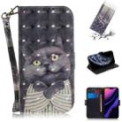 For iPhone 11 Pro 3D Colored Drawing Horizontal Flip Leather Case, with Holder & Card Slot & Wallet (Embrace Cat) - 1