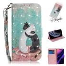 For iPhone 11 Pro 3D Colored Drawing Horizontal Flip Leather Case, with Holder & Card Slot & Wallet (Black White Cat) - 1