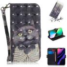 For iPhone 11 Pro Max 3D Colored Drawing Horizontal Flip Leather Case, with Holder & Card Slot & Wallet (Embrace Cat) - 1