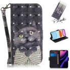 For iPhone 11 3D Colored Drawing Horizontal Flip Leather Case, with Holder & Card Slot & Wallet (Embrace Cat) - 1