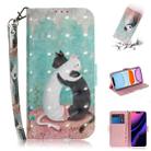For iPhone 11 3D Colored Drawing Horizontal Flip Leather Case, with Holder & Card Slot & Wallet (Black White Cat) - 1
