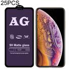 For iPhone XS Max 25pcs AG Matte Anti Blue Light Full Cover Tempered Glass Film - 1