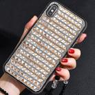 For iPhone X / XS TPU + Epoxy Triangular Glass Diamond Phone Protective Case(Gold) - 1