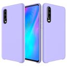 Solid Color Liquid Silicone Dropproof Protective Case for Huawei P30(Purple) - 1