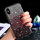 For iPhone X / XS TPU + Epoxy Flash Diamond Tri-Color Gradient Phone Protective Case(Gradient Purple) - 1