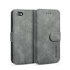 DG.MING Retro Oil Side Horizontal Flip Case with Holder & Card Slots & Wallet for iPhone 7 / 8(Grey) - 1